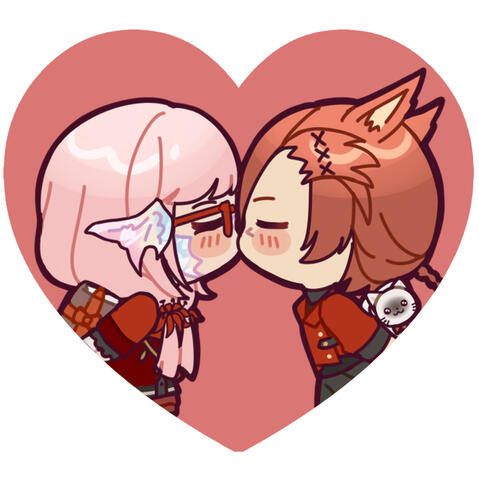 G'raha and Inomi; Art by @Mitchi G'raha and Inomi; Art by @Mitchi