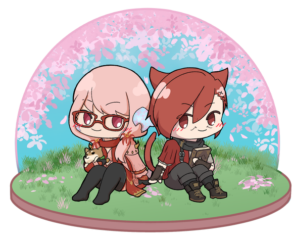 Inomi, Tadako, and G'raha; Art by Cee Inomi, Tadako, and G'raha; Art by Cee